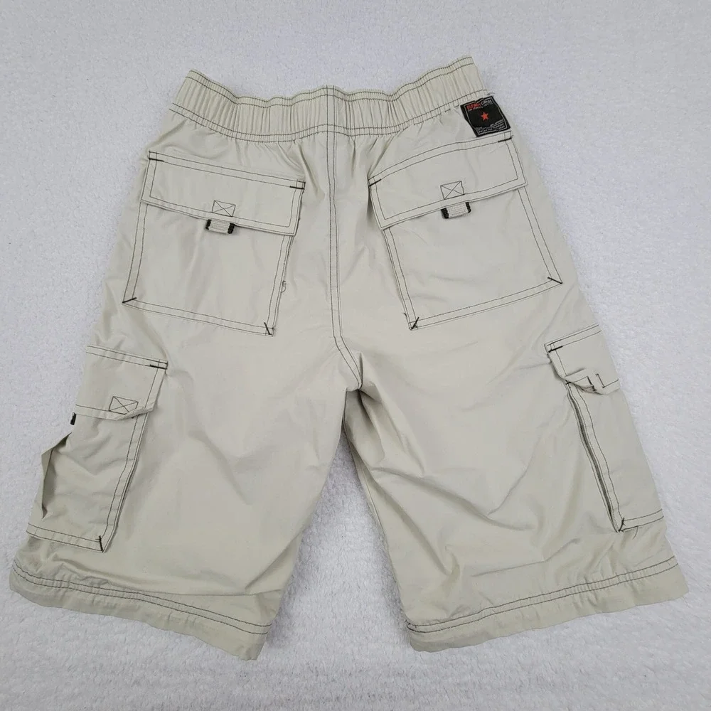 Old Navy All‎ Weather Cargo Shorts Boys 14 Beige Cotton Blend Outdoor Casual